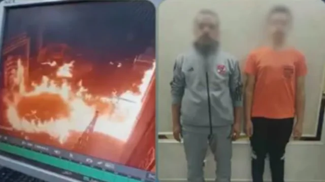 ضبط أب ونجله لإشعال النار في محل تجاري بالمنصورة