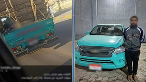 ضبط سائق نقل بكفر الشيخ حمّل سيارته بأخشاب غير مؤمنة