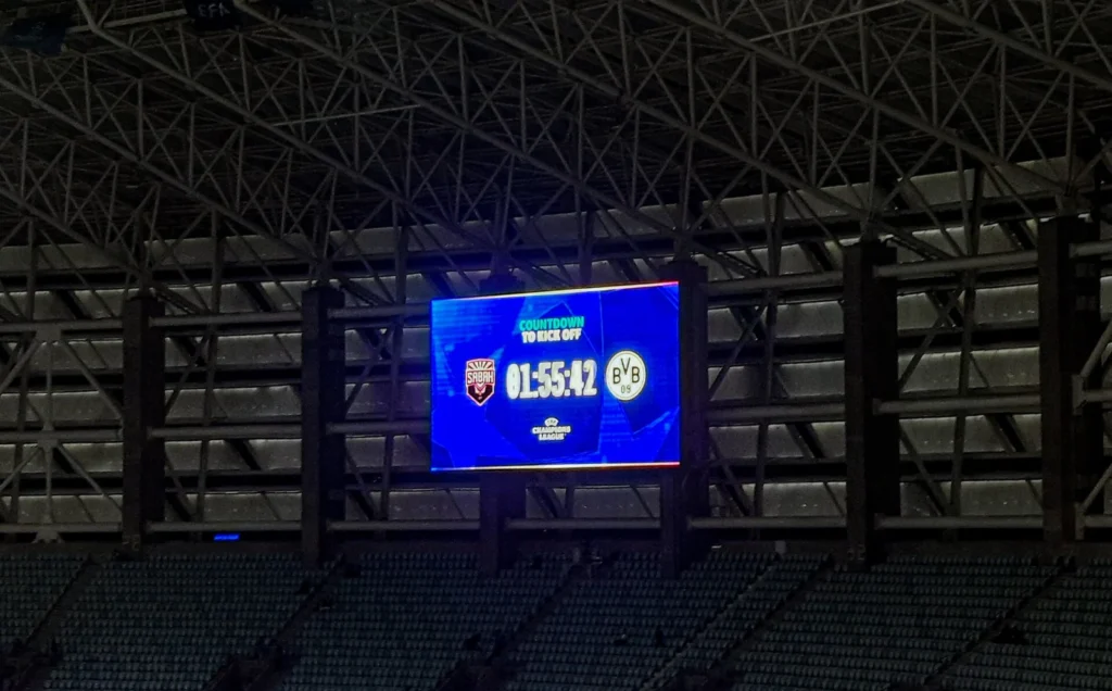 صورة من مباراة صباح الأذربيجاني وبوروسيا دورتموند قبل انطلاقها