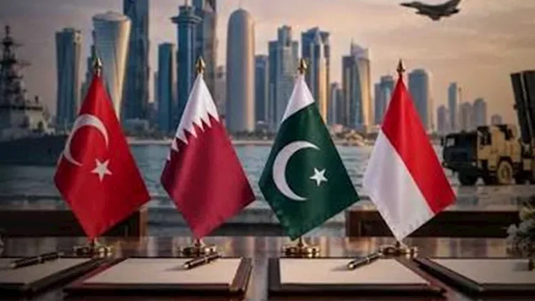 قطر وتركيا وباكستان وإندونيسيا توقّعان مذكرة بدر الدفاعية في الدوحة