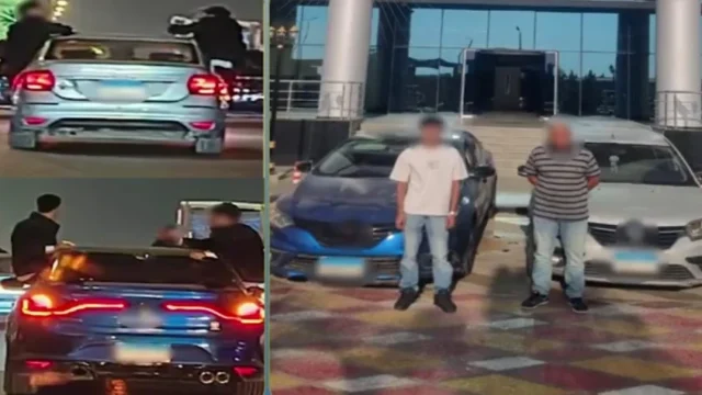 ضبط قائدي سيارتين في موكب زفاف بأول أكتوبر بالجيزة