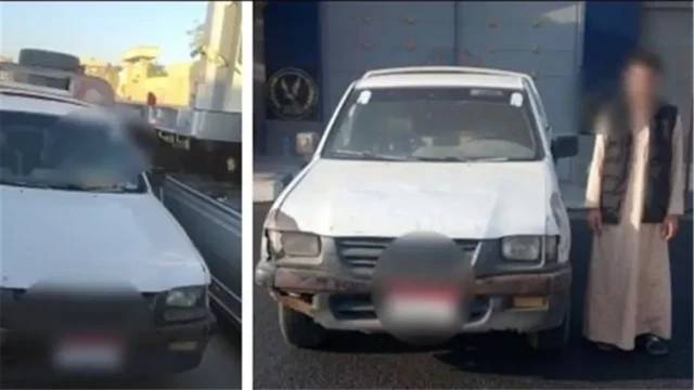 ضبط سائق ربع نقل توقف بمنتصف محور صفط اللبن بالجيزة