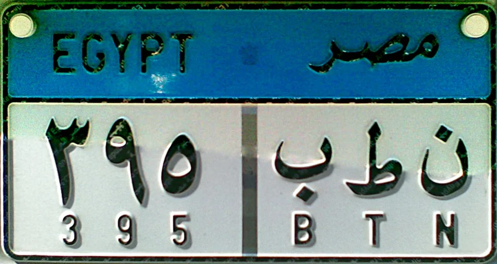 لوحة سيارة مصرية خاصة